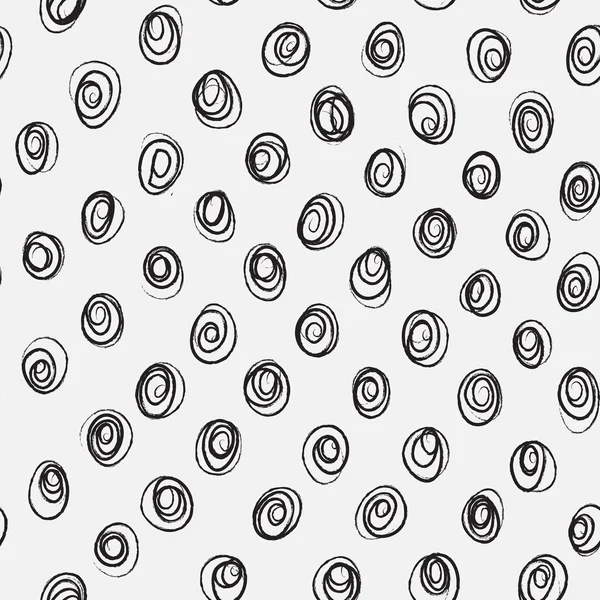 Abstract  hand drawn doodle seamless pattern. Black and white colors. — Stockvector