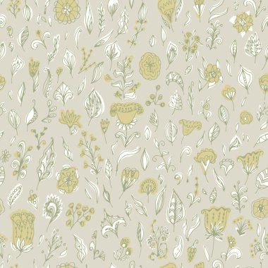 güzel sorunsuz çiçek desenli, vektör çizim çiçek.