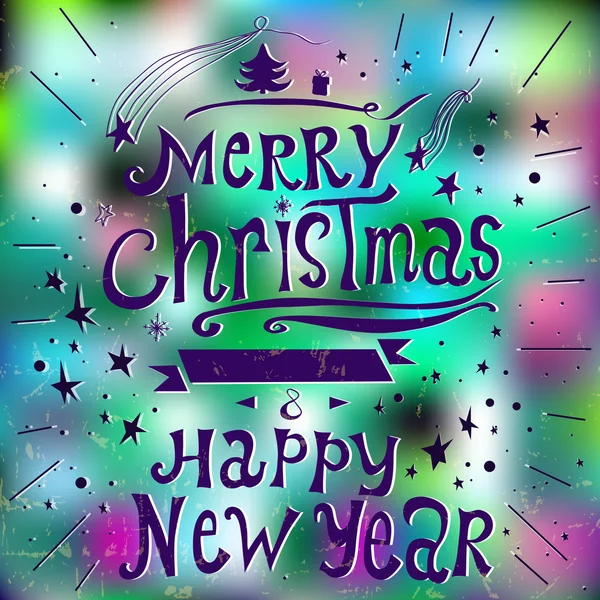 Joyeux Noël et Nouvel An 2015 Carte de voeux dans un style minimaliste . — Image vectorielle