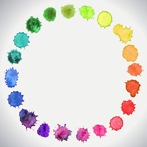 Aquarelle cercles peints à la main — Image vectorielle