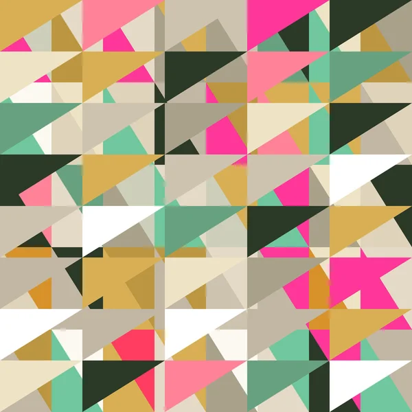 Seamless pattern of geometric shapes. Geometric retro background. Triangle background. — ストックベクタ