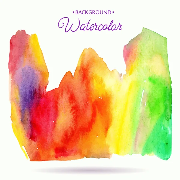 Abstract hand drawn watercolor background. Red, yellow and green colors. — 图库矢量图片