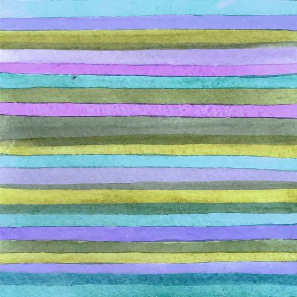 Striped hand drawn watercolor background. Vector version. Blue colors. Hand drawn technique. — Stock vektor