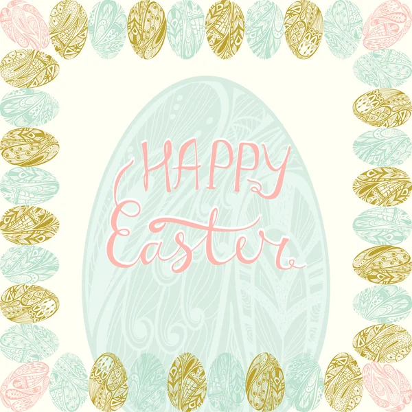 Feliz tarjeta de Pascua, ilustración vectorial. — Vector de stock