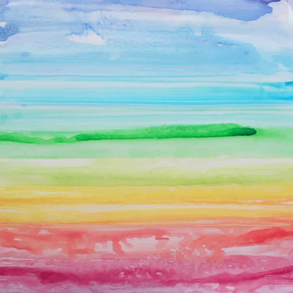 Abstrakte Aquarell Regenbogen Farbverlauf Hintergrund. — Stockvektor