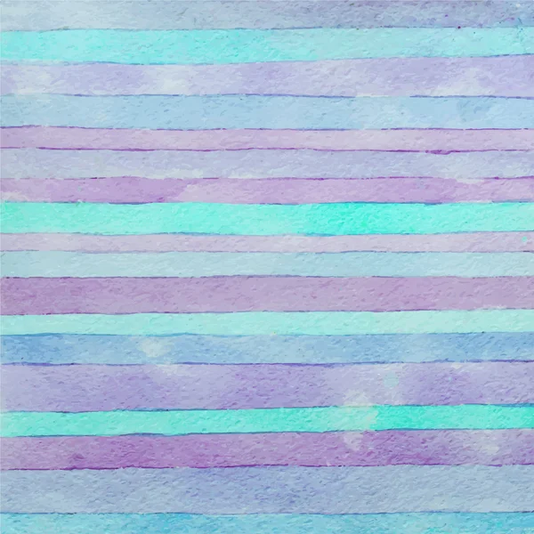 Striped hand drawn watercolor background. Handmade watercolor design element — ストックベクタ