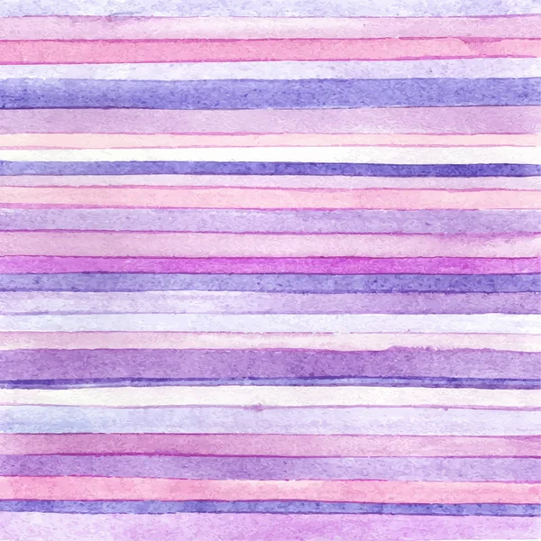 Striped hand drawn watercolor background. Handmade watercolor design element — Stok Vektör