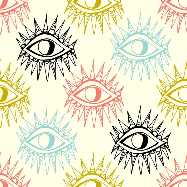 Abstract eyes seamless pattern. — Stock Vector