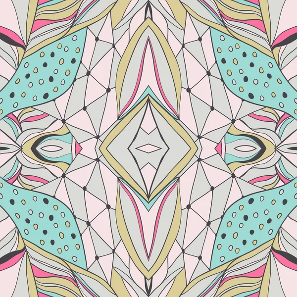 Bandana paisley ornamental tradicional. Fondo dibujado a mano con patrón artístico. Colores pastel . — Vector de stock