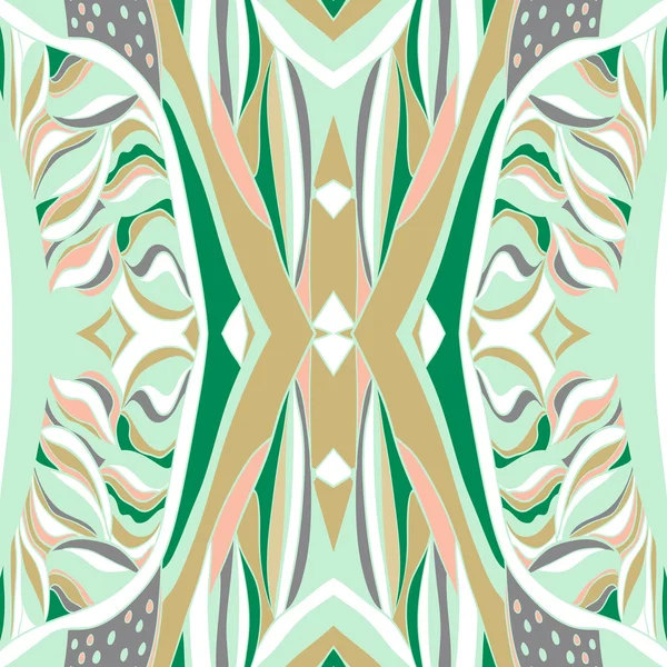 Bandana paisley ornamental tradicional. Fondo dibujado a mano con patrón artístico. Colores pastel . — Vector de stock