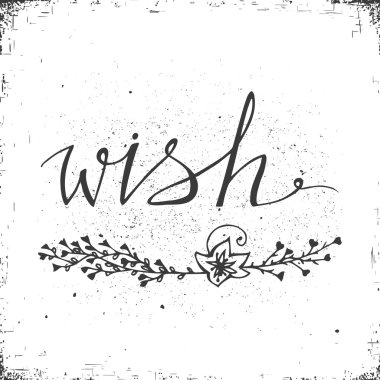 Hand drawn typography poster. Stylish typographic poster design with inscription - collect moments not things. Inspirational illustration.