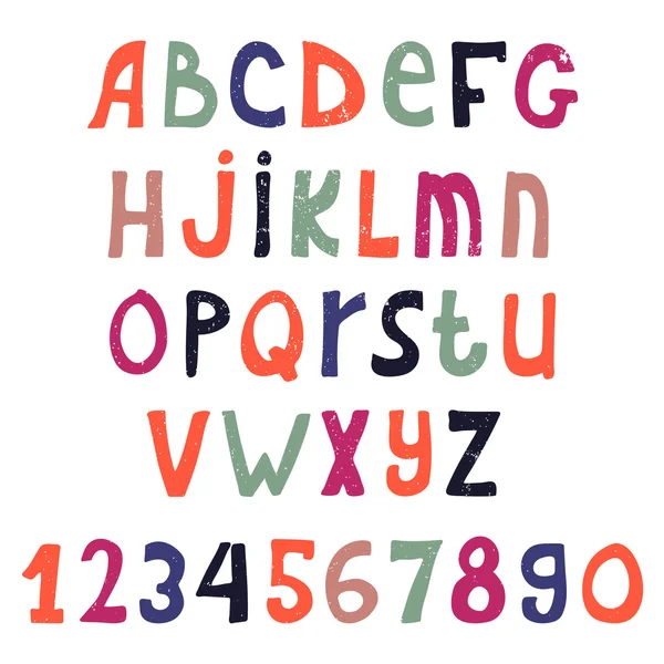 Vector hand drawn alphabet isolated on white background, doodle letters collection. ABC for your design.