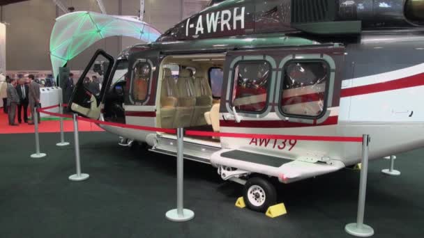 Vista y helicóptero VIP ejecutivo interior . — Vídeos de Stock