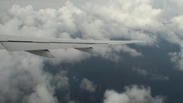 Islas Maldivas vista aérea desde la ventana del avión . — Vídeo de stock