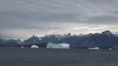 Büyük Iicebergs Denizi çevresinde Grönland yüzen.