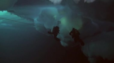 Arctic coğrafi Kuzey Kutbu'ndaki tüplü dalış.