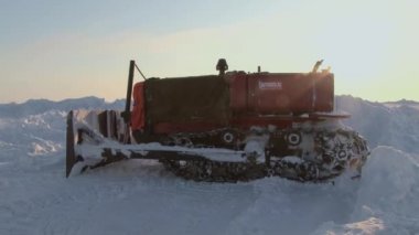 Kuzey Kutbu yakınlarında kamp Barneo Arctic buz.