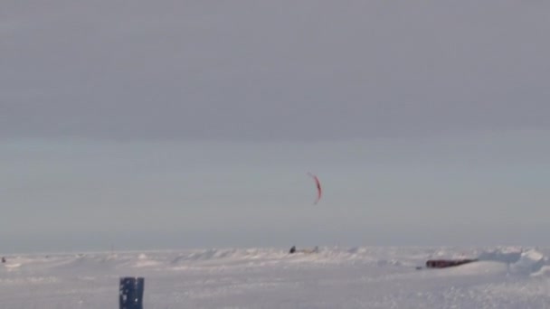 Eislager Barneo Arktis in der Nähe des Nordpols. — Stockvideo