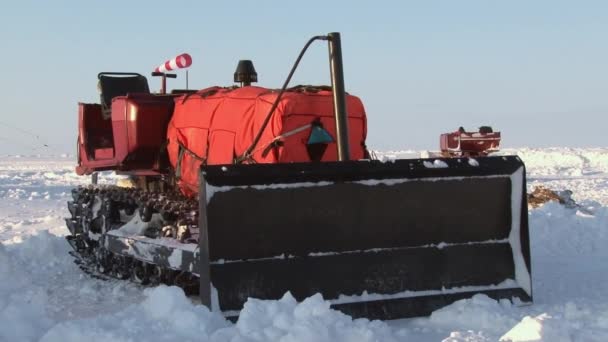 Ice Barneo Arctic στρατόπεδο κοντά στο βόρειο πόλο. — Αρχείο Βίντεο