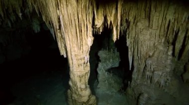 Meksika hipotermik sualtı sarkıt.