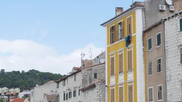 Sibenik Town on Dalmatian Coast, Croatia Europe. — Stock Video