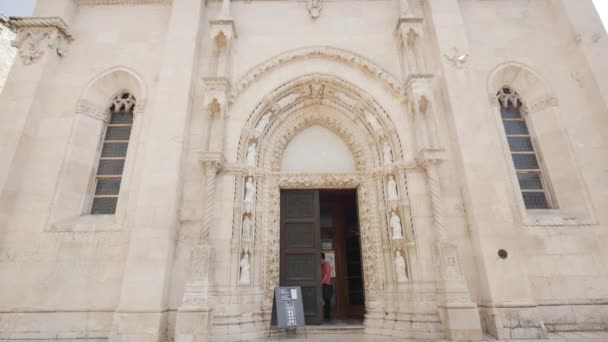 Sibenik Ciudad en la costa de Dalmacia, Croacia Europa . — Vídeos de Stock