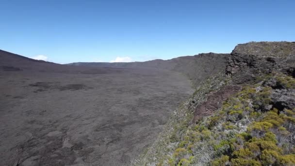 Bellissimi panorami di vulcano sull'isola della Riunione. — Video Stock