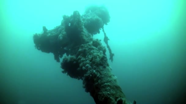 Diver su un naufragio nel mare di Barents — Video Stock