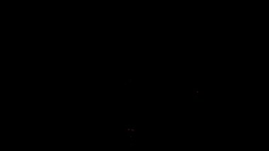 Siyah zemin üzerinde çok renkli havai fişek elementi bir seti oluşturmak için.