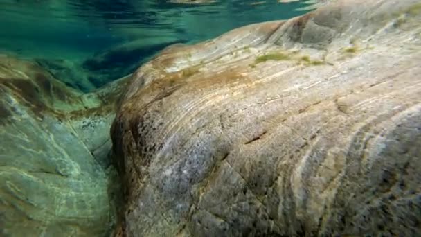 El agua agudiza una piedra — Vídeo de stock