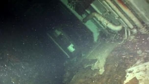 Kapal karam Salem Express di bawah air di Laut Merah di Mesir. — Stok Video