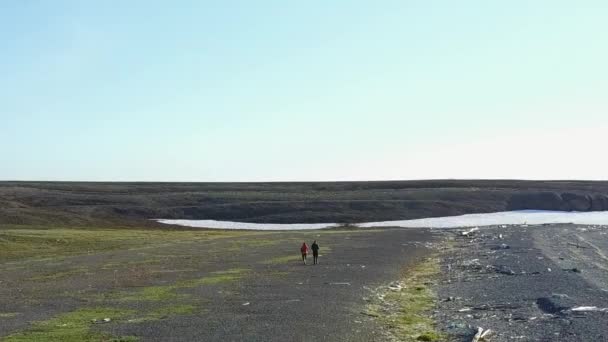 Issız bir çöl manzarası Novaya Zemlya. — Stok video