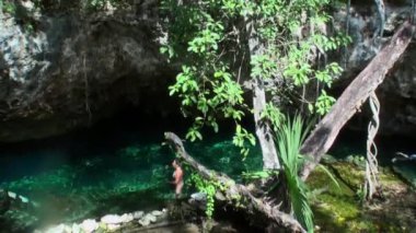 Yucatan Meksika 'da sualtı dalışı.