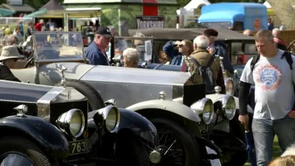 Ludzie na międzynarodowym festiwalu RHS Malvern Hills. — Wideo stockowe