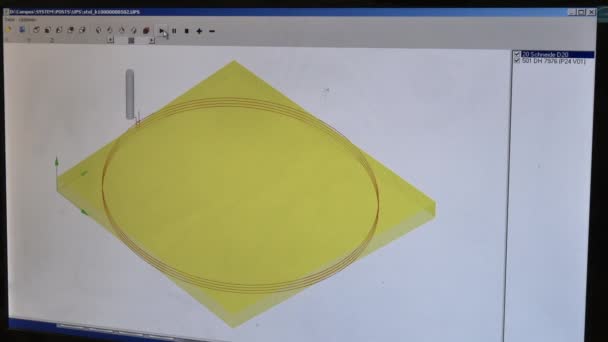 工业家具生产用铣削机木材 Cnc. — 图库视频影像