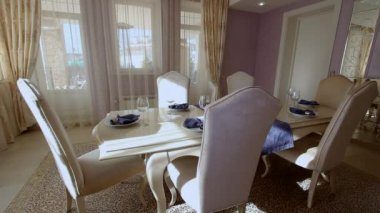 Lüks daire Modern iç yemek odası.