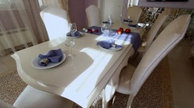 Lüks daire Modern iç yemek odası.