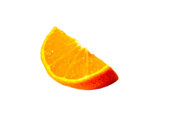 Pomarańczowy z bliska na biały — Zdjęcie stockowe