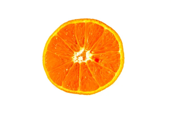 Orange Nahaufnahme auf weiß — Stockfoto