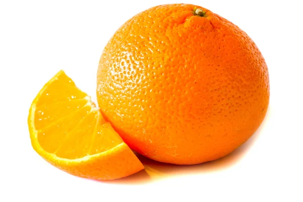 Orange Nahaufnahme auf weiß — Stockfoto