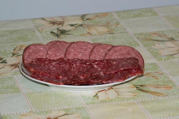 Saucisse tranchée — Photo