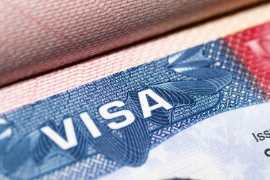 Visa stamp travel clipart