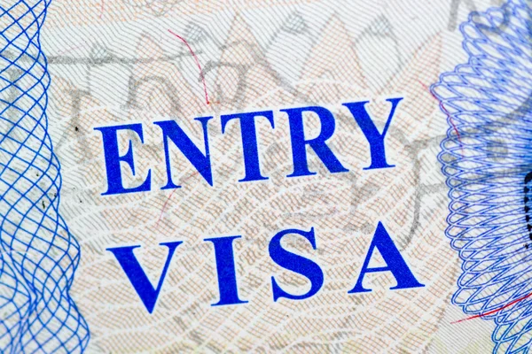 Visa stamp travel — Stock Photo, Image