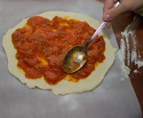Еда для пиццы — стоковое фото