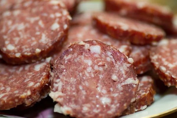 Salami worstvlees — Stockfoto