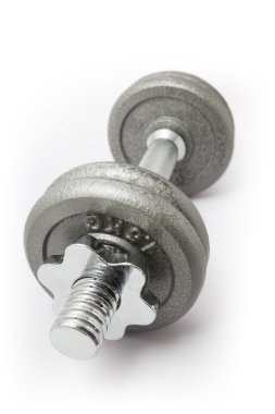 beyaz zemin üzerinde halter