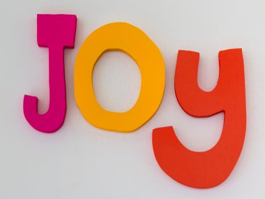 Sevinç harfler: Kısa mesaj beyaz arka plan sesleri