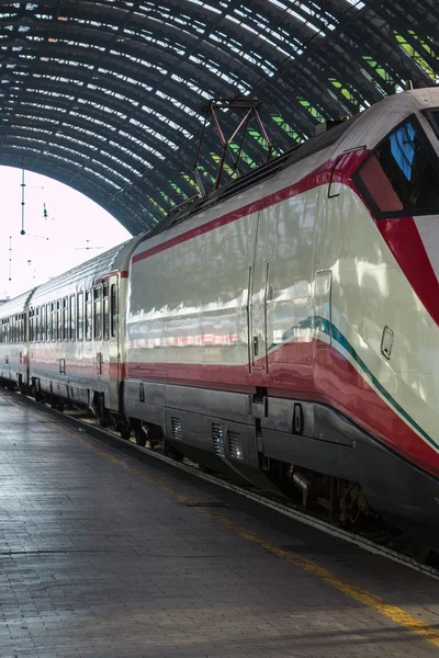 Beyaz tren Milan Merkez Tren İstasyonu'na, İtalya