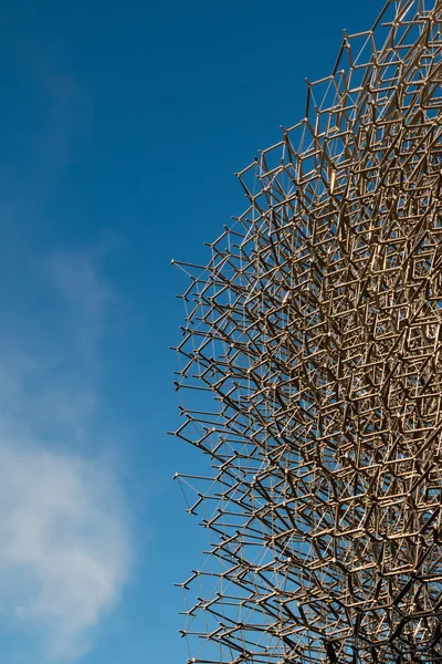 Detalhe da Megaestrutura feita de colmeia de alumínio — Fotografia de Stock