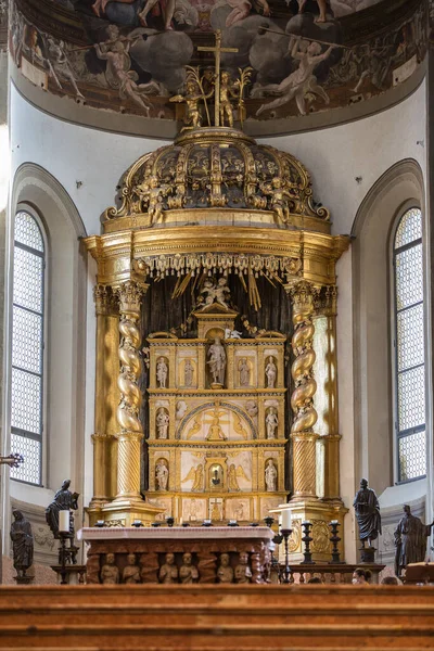 Halbrunde Goldene Apsis Der Kathedrale Von Parma — Stockfoto